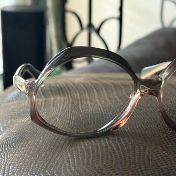 RARE French AVANT-GARDE " Vintage Brown/Clear Ombre Womens Frames - Picture 11 of 16